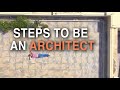 Steps To Be An Architect