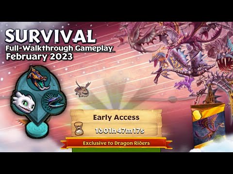 Survival (February 2023) — Gauntlet Event Full Walkthrough Gameplay | Dragons: Rise of Berk