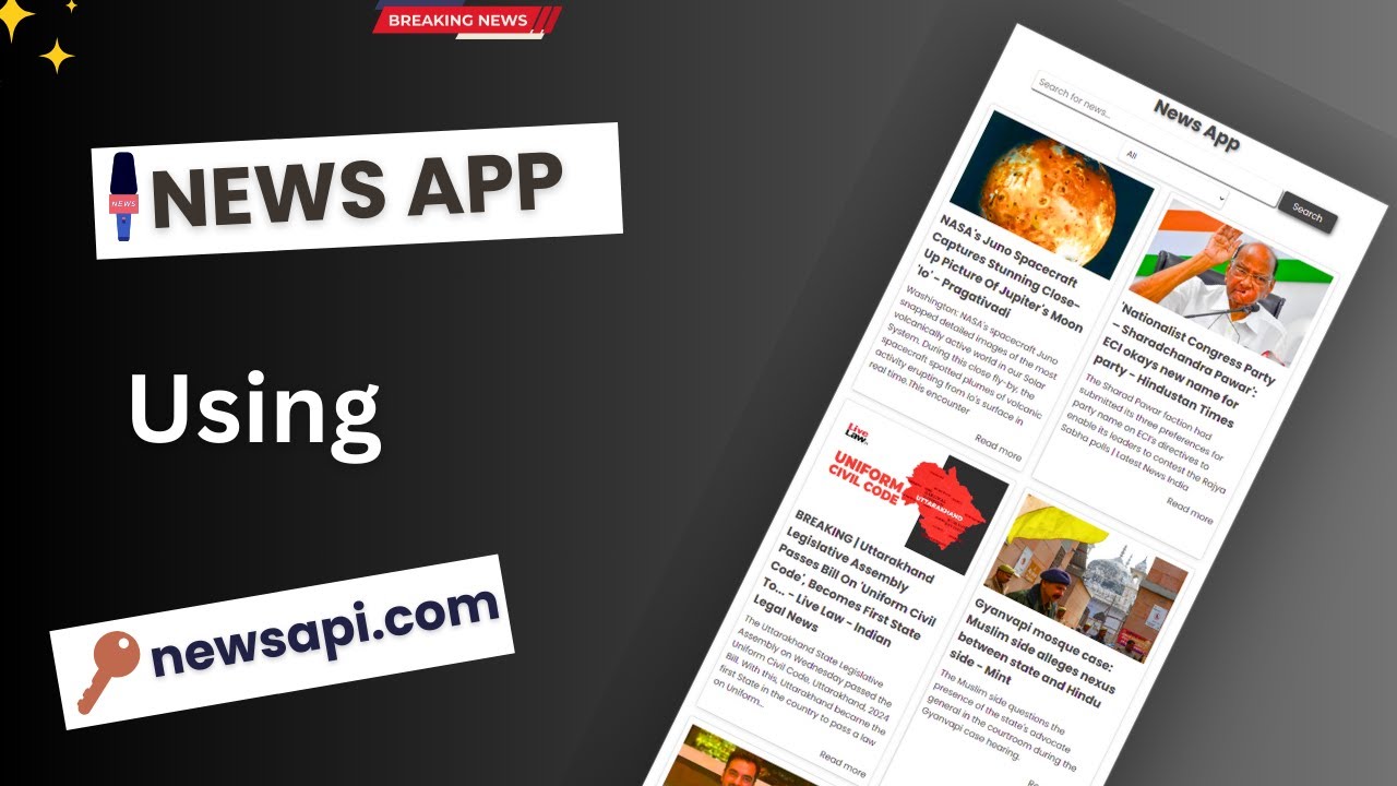📰News App Using HTML Css JavaScript and News Api | News App | Api Project