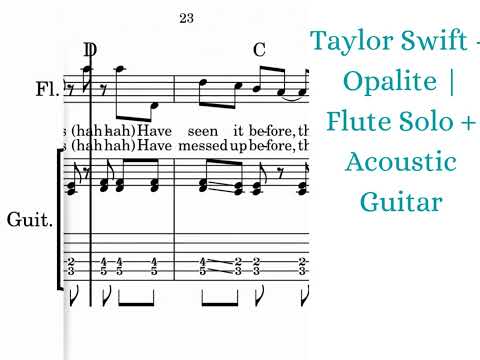 Taylor Swift - Opalite | Flute Solo Arrangement sheet music