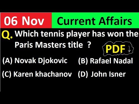 6 November 2018 current affairs in English | 6 nov 2018 current affairs in English