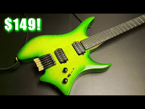 LEO JAYMZ $149 HEADLESS GUITAR UNBOXING | UP CLOSE VIDEO + TECH SPECS (pickups, neck, wiring)