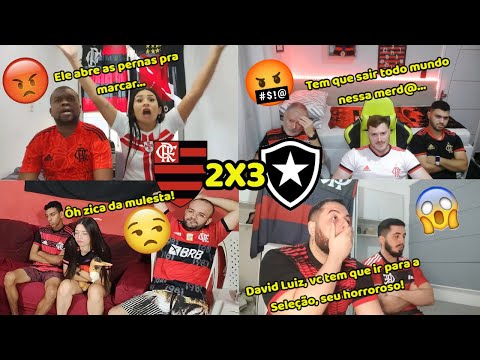 REACT REAÇÕES FLAMENGUISTAS | FLAMENGO 2X3 BOTAFOGO | MUITO CHORO E REVOLTA COM OS JOGADORES!