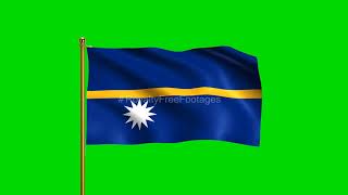 Nauru National Flag | World Countries Flag Series | Green Screen Flag | Royalty Free Footages