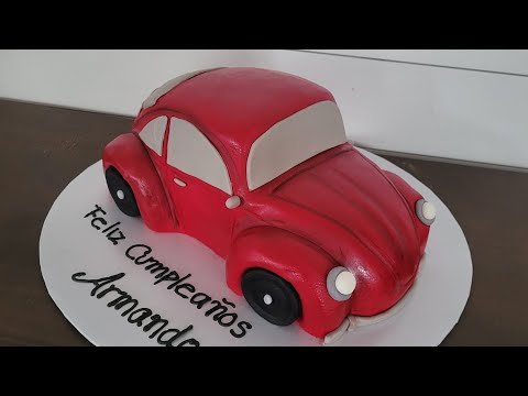 Volkswagen Beetle car cake/pastel de carro 🚗