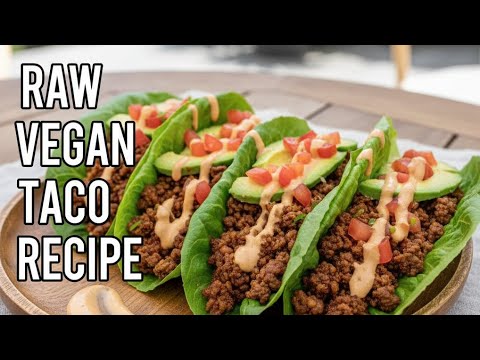 How to Make Raw Vegan Tacos | Easy Walnut Meat Recipe (Healthy & Delicious)🌮