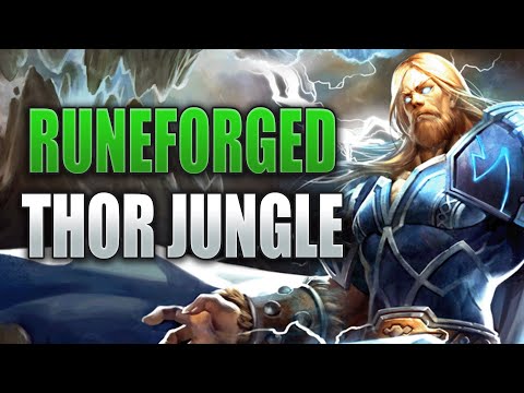 SMITE Runeforged Thor Jungle Gameplay | Huge Combo Damage!