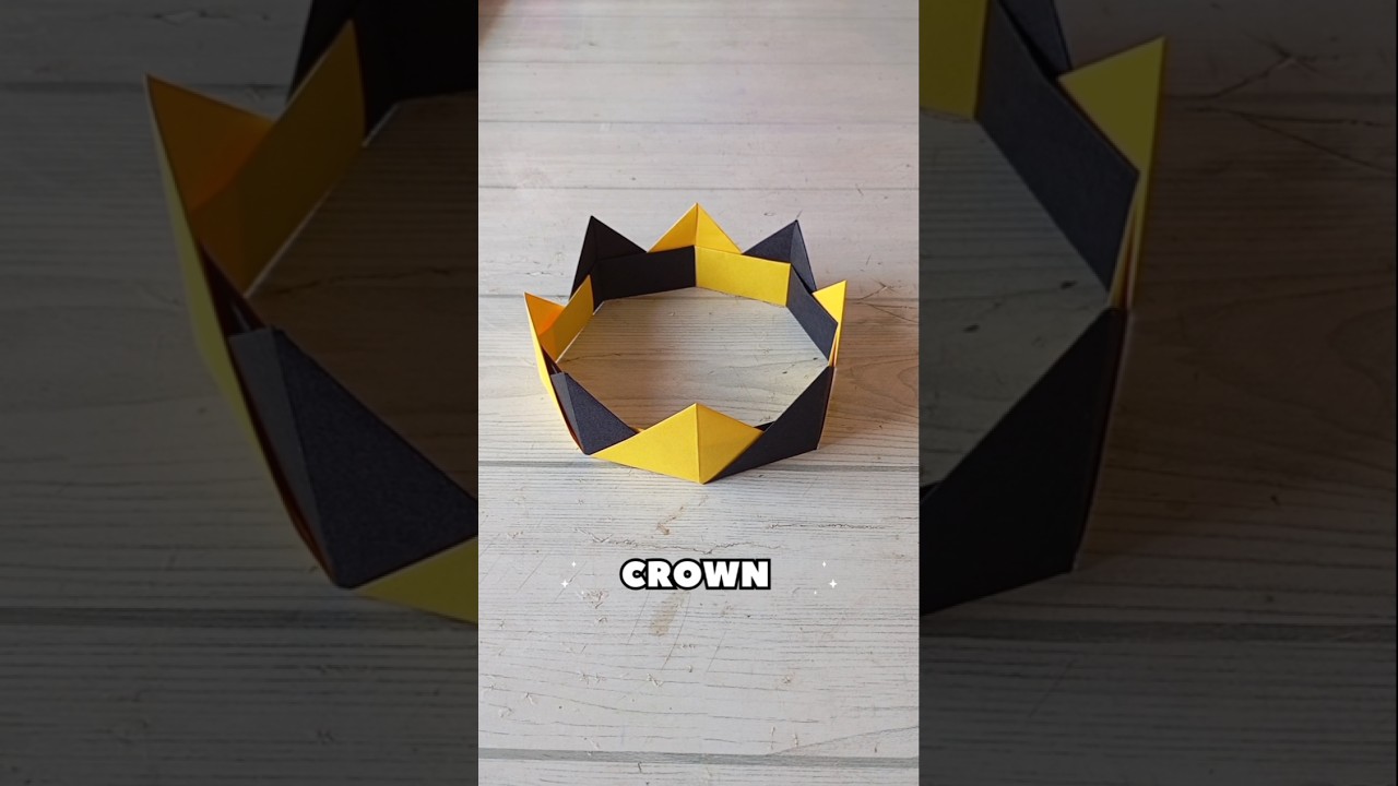 CROWN ORIGAMI TUTORIAL HOW TO MAKE A PAPER CROWN CRAFT| PRINCESS CROWN| EASY ORIGAMI FOLDING| ART