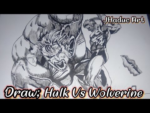 Draw Hulk vs Wolverine |18 | JHaduc Art
