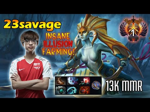 23SAVAGE NAGA SIREN / INSANE ILLUSION FARMING! / FIRST 13K MMR / DOTA 2 PLAYER PERSPECTIVE / PROPLAY