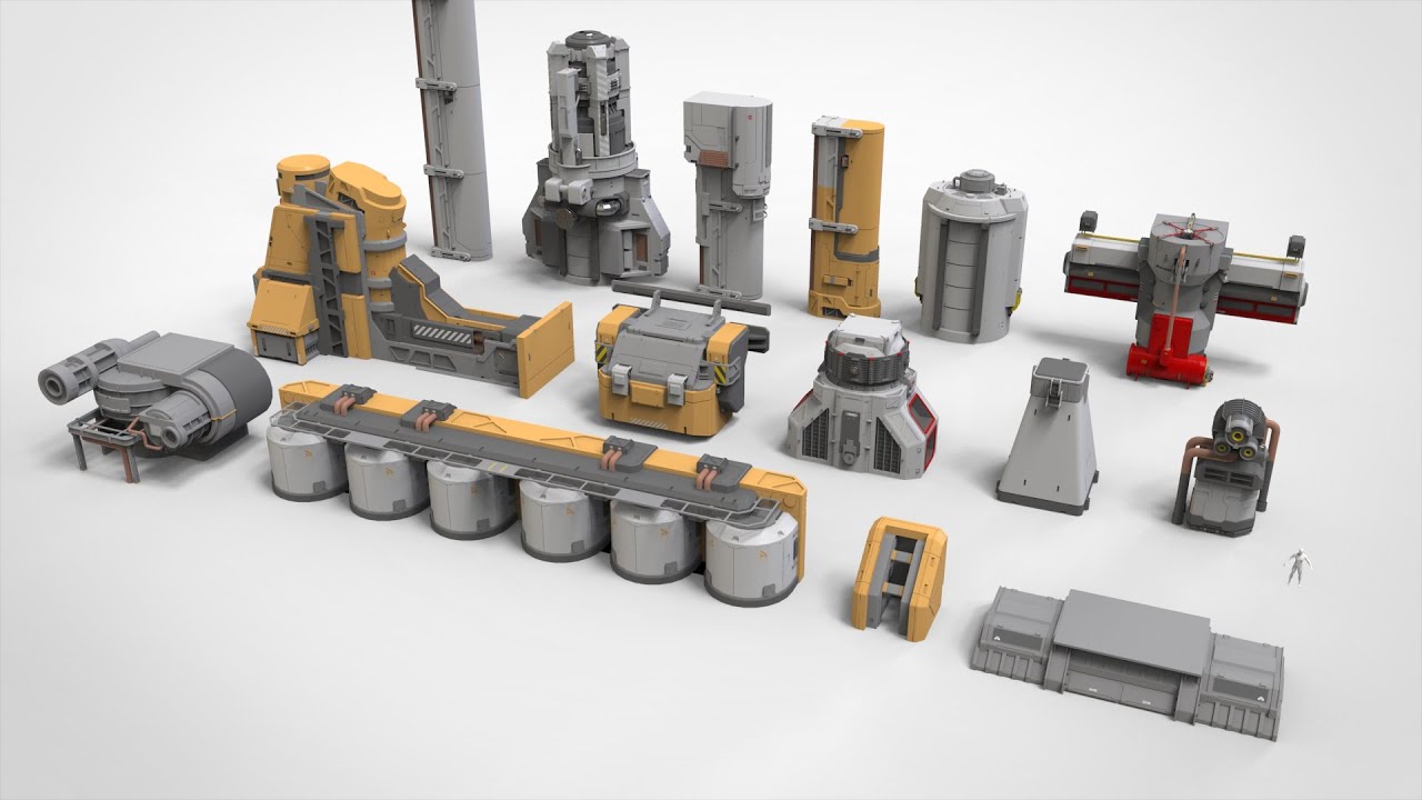 Kitbash di architettura fantascientifica 56 Modello 3D