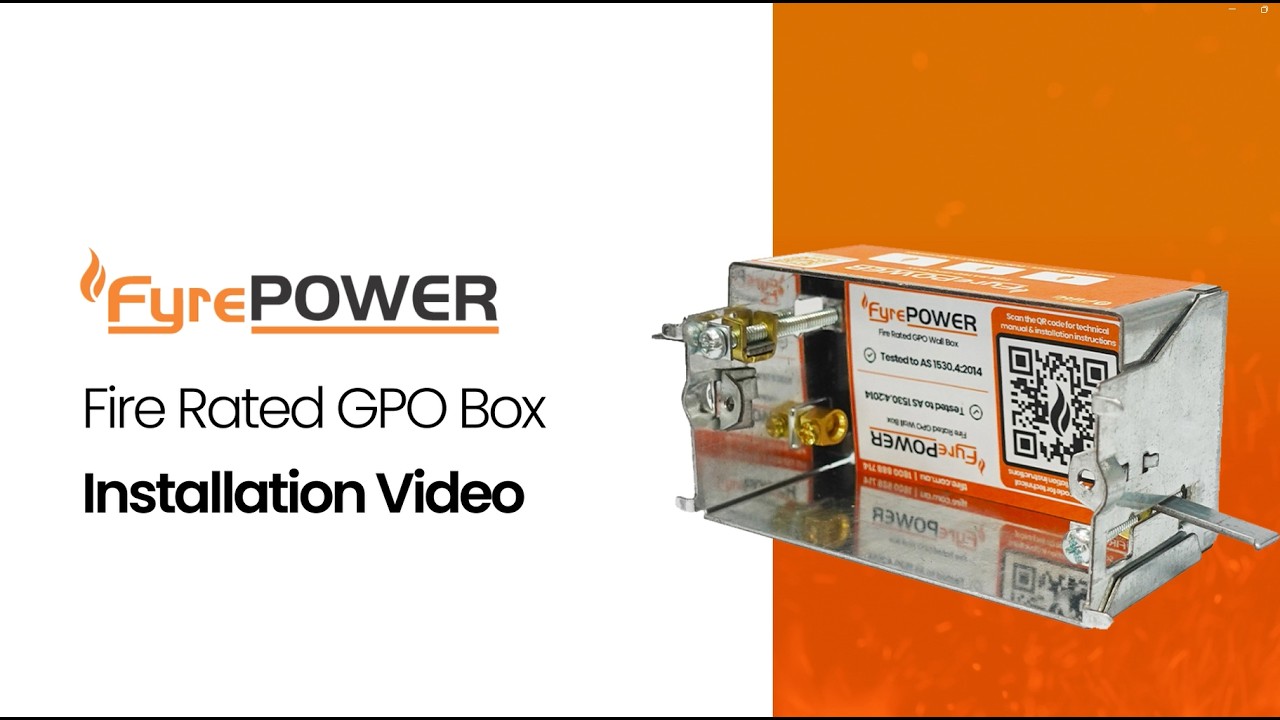 Over Gpo Box FyrePOWER Fire Rated GPO Box