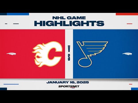 NHL Highlights | Flames vs. Blues - January 16, 2025