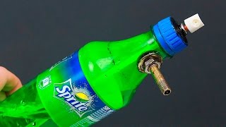 An unusual idea with a bottle and a can of spray paint - YouTube