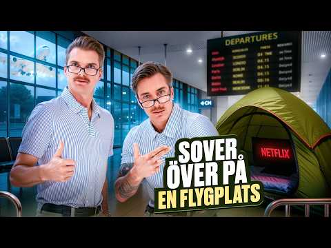 SOVER ÖVER PÅ EN FLYGPLATS.