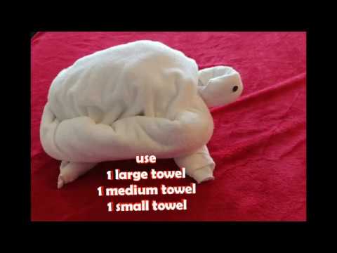 How to make turtle from towel