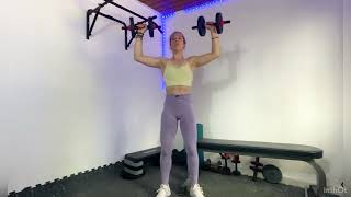 Zancada con mancuernas