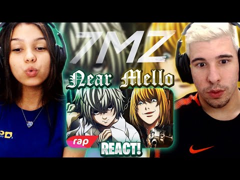 REACT  Rap do Near e Mello (Death Note) - O SUCESSOR DO L | NERD HITS | 7 MINUTOZ | Casal Reagindo
