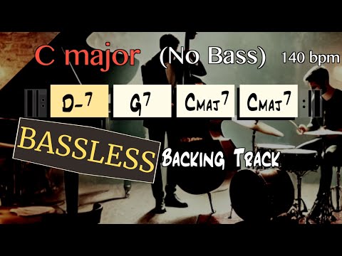 Jazz Backing Track - II V I in C Major NO BASS (Play Along)