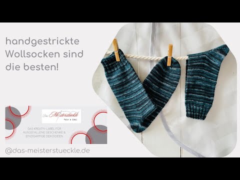 Wollsocken Größe 43-44 schwarz grün geringelt Herrensocken Stricksocken