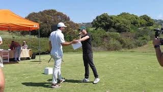 Kelley James freestyling at Thompson Foundation Golf Tournament