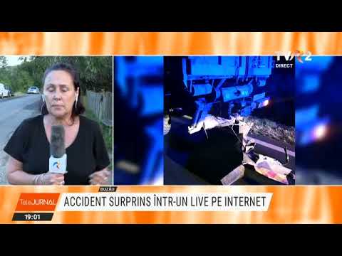 Accident surprins într-un live pe Internet