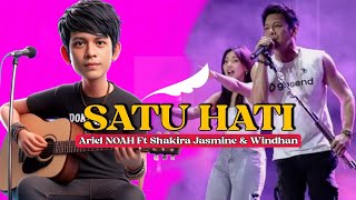 Download lagu SATU HATI - Ariel NOAH Feat Shakira Jasmine & Windhan ( Acoustic Full Band ) mp3