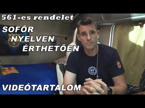 Vezetési és pihenőidők sofőr nyelven.