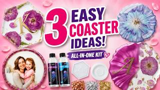 Resin Coaster Tutorial for Beginners | 3 Easy DIY Coaster Ideas with Epoxy Resin