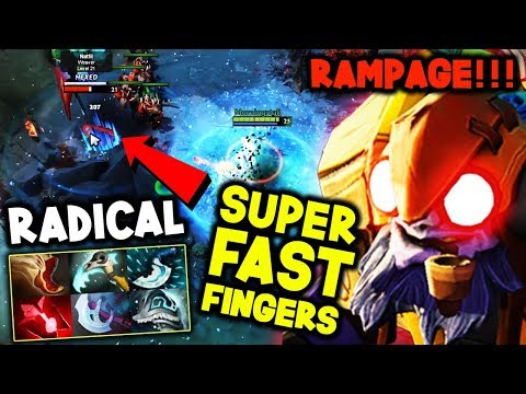 Super Fast Fingers With Beautiful Rampage - Radical Tinker Dota 2