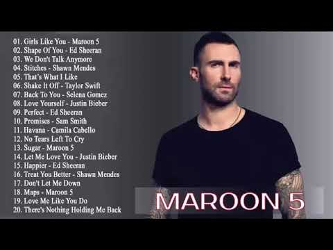 Bruno mars,Maroon 5, Rihanna, Katy Perry, Ed Sheeran, Ariana Grande, Charlie Puth Hits 2019