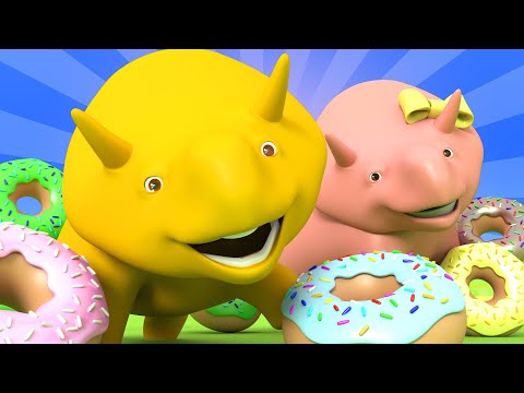 Lerne mit Dino - Donut-Tag Spezial Folge- Donats backen - Dino dem Dinosaurier 👶 Lehrreiche Cartoon