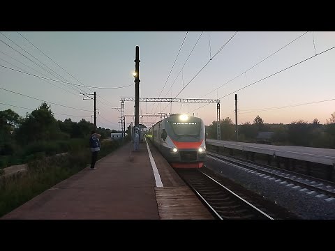 Электропоезд ЭП2Д-0027 ЦППК разъезд Орудьево 28.08.2024