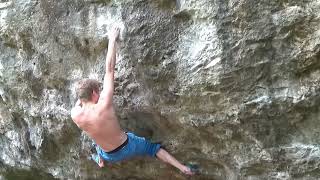 Video thumbnail of Mutton Busting, 8a. Peak District