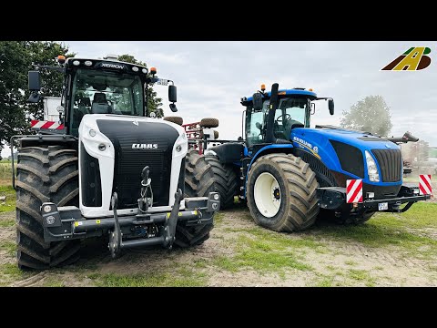 Bodenbearbeitung nach Getreideernte 2023 grubbern - Traktor New Holland T9.565 & Horsch Cruiser 7 XL