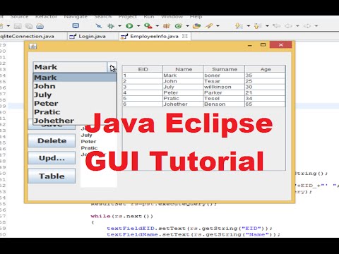 Java Eclipse GUI Tutorial 20 Search data in Database and Show in Jtable