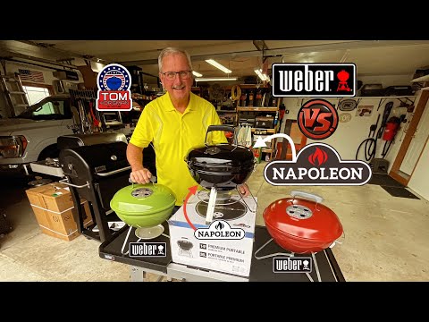 Weber Smokey Joe vs Napoleon 14” Premium Portable Kettle Grill! / Which Is Best?