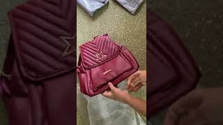 Vritraz Star PU Leather Backpack Purse Shoulder Bag, Handbag for Women Girls Ladies Red Unboxing
