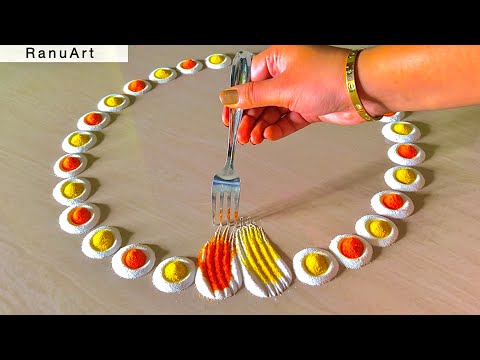 easy peacock rangoli designs for diwali 🌺 beautiful rangoli designs for diwali 🌺 Ranu Art