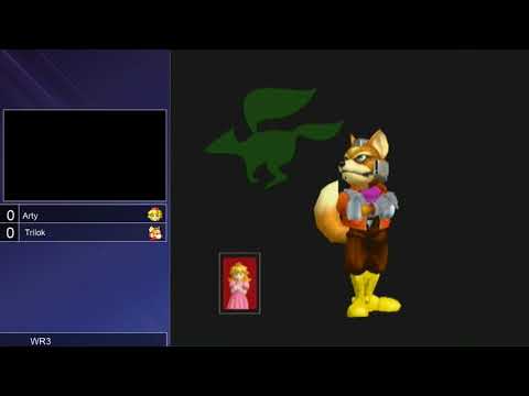 MMOM145 SSBM - Arty (Peach) vs. trilok (Fox) - Melee WR3