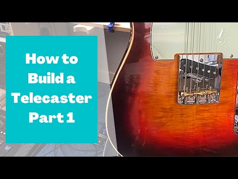 Telecaster Guitar Building with Mahogany Body and Flame Maple Top Documentary PART 1 of 3.