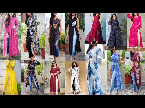 40 Most trendy and fashionable long kurti with jeans 2022 | best kurti designs for summer |