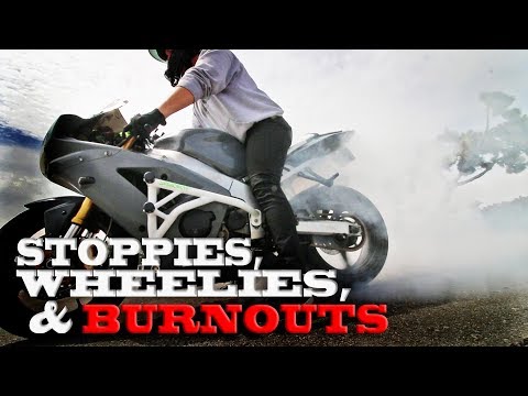 Stoppies, Wheelies, and BURNOUTS! Day 3 Stunt practice