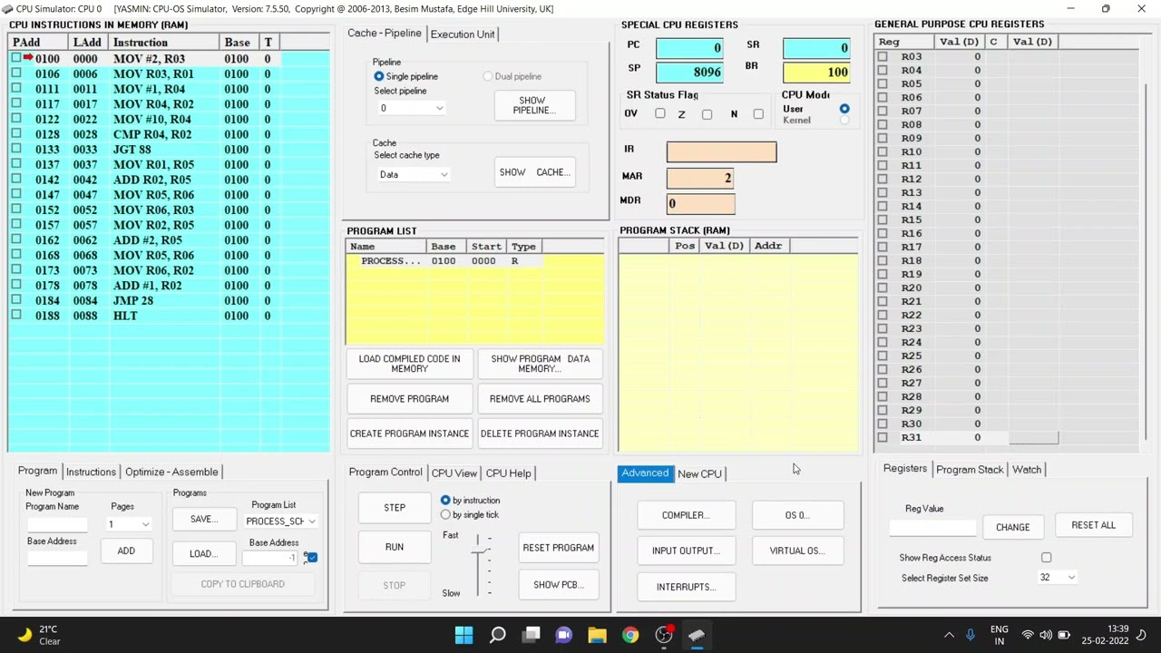 Process Scheduler Simulation | CPU-OS Simulator