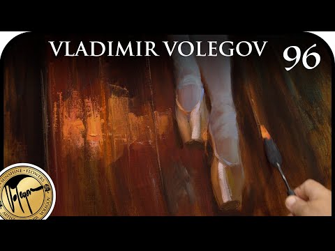 96. Oil painting progress Dress Rehearsal by Volegov