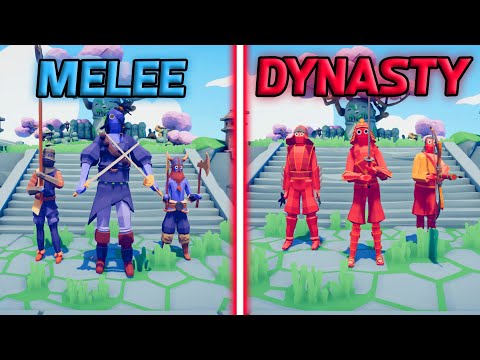 DYNASTY TEAM vs MELEE TEAM - Totally Accurate Battle Simulator | TABS