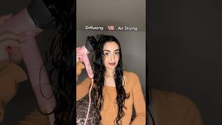 Diffusing VS Air drying?? #wavyhairtips #haircare #hairtok