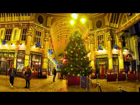 4K London Walk -  Leadenhall Market (Harry Potter's Diagon Alley)