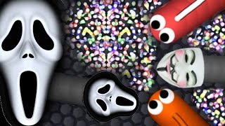 SCARY KILLER SCREAM Skin On Slither.io - Trapping & Trolling Top Player Game - Getting Out Of Traps!