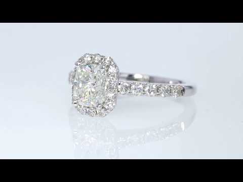 1.84CT Cushion Brilliant Diamond Halo Engagement Ring GIA Cert/Appr $15K $4995